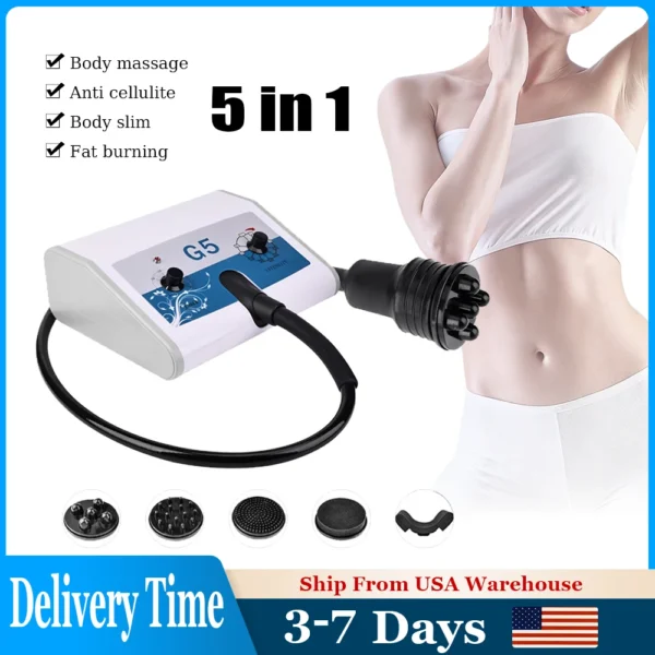 Vibrating Massage Machine With 5 Massage Heads